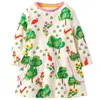 Butik Kız Giyim ile 2018 Pamuk Uzun Kollu Bebek Elbiseler Cepler Çocuklar için Tunik Jersey Elbiseler Kızlar Bebek Giysileri Çocuk Giyim