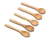 50 pz/lotto 14.7*3 cm Cucchiai di Legno Cucchiaio di Miele Cucchiai per Bambini Mini Cucchiaino di Legno 6 stili per la scelta