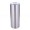 20 ounce Stainless Steel Straight Cup 14 Colors Tall Skinny Tumbler 20oz Vacuum Insulation Water Mug with Lid Straw 12pcs OOA5718