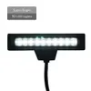 Flessibile 10 LED Clip Clip-On Orchestra Music Stand Lampada da tavolo per pianoforte Lampada da lettura notturna con adattatore CA