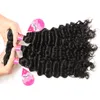 Partihandel Billiga 8a Brasilianska Virgin Hair Deep Wave 3 Bundles Per Peruvian Malaysian Human Hair Weave Extensions 8-28In Fri frakt