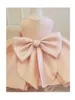 Maluch Dziewczyna Chrzest Sukienka Różowe Kostiumy Boże Narodzenie Baby Girls Princess Dresses 1 Rok Urodziny Prezent Kids Party Nosić Sukienki Dla Dziewczyn