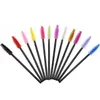 Engångs ögonfransborste Mascara Wands Applicator Eyelash Comb Makeup Brushes Individuell Lash Ta bort Swab Färgglada Nylon