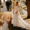 Dresses Elegant Lace Wedding Dresses V Neck Long Sleeves Empire Crystal Plus Size Wedding Gowns Maternity Bridal Dresses Sweep Train