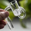 Set Quartz Diamond Loop Banger Nail Oil Knot Recycler Quartz Banger Nail Carb Cap Dabber Insert Bowl 10mm 14mm Male Female