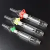 DHL GRATIS! Mini Nectar Collector Kit med 10/14 / 18mm Quartz Nail Tip Mini Glasrör Rökrör Koncentratrör