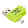 Mini USB -kortläsare OTG Micro USB TF -kort USB 2.0 Minnekortadapter Högkvalitativ anslutningssats för PC -smartphone 100 st/parti