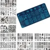 Groothandel Nail Art Stempel Stamping Image Plate 6 * 12cm Rvs Nail Template Manicure Stencil Tools 20 stijlen voor Kiezen