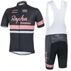 Rapha Team Cycling korta ärmar Jersey Bib Shorts Ställ in nya 2019 -cykelkläder snabb torr bärbar andningsbar U40907192K