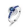 Livraison gratuite Fashion haute qualité 925 Silver Diamond Jewelry Heart Zircon Crystal Ring avec pierres Cadeaux de vacances de la Saint-Valentin HJ227