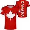 CANADA t shirt fai da te su misura nome numero can country t-shirt nazione bandiera ca nero logo college stampa foto abiti francesi