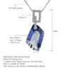 GEM'S BALLET 21.20Ct Natura Iolite Blue Mystic Quartz Gemstone Pendant Necklace 925 Sterling Silver Fine Jewelry for Women S18101307