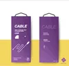 200 pièces en gros boîte de papier de haute qualité pour câble de chargeur USB de ligne de données avec quatre paquets de câbles de couleur différente