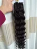 300gr 14 16 18 20 22 24 Deep Wave Micro Ring Indian 휴먼 헤어 확장 곱슬 머리 무료 배송