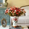 Palace Style 48 Heads Bouquet Silk Rose Artificial Decoration Flower Wedding Hotel Home Table Decor New