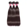 Cabello recto de virgen brasileño #2 #4 Color 100% Remy Cabello liso Ligero Marrón Human Bundles