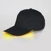 Coromose LED Light Flash Berretto da baseball Fashion LED illuminato Glow Club Party Cappello da baseball in tessuto nero da viaggio