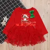 Vestido tutú de encaje de Navidad para niñas, vestidos de princesa búho para niños, moda de otoño, Boutique, ropa de Navidad para niños C55103677831