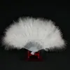 12 Inches 21 Pieces Plastic Bone Feather Fan Folding Handheld Feather Fan Flapper Accessories For Weddings Stage Multi-color Selects