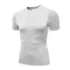 2018 Sneldrogende Compression Shirt Korte Mouwen T-shirt Fitness kleding Solid Colorquick Dry Bodybuild MMA CrossFit