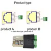 RJ45-Netzwerkanschluss, männlich, 8P8C, modularer Stecker auf RS485-Schraubklemmen-Adapter