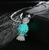 Luminous Owl Necklaces Glow In Dark Pendant Necklaces For Women Men Owl Fashion Gemstone Fashion Jewelry