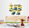 Basteln Sie Minions-Film-Wandaufkleber für Kinderzimmer, Heimdekorationen, DIY-PVC-Cartoon-Abziehbilder, Kindergeschenk, 3D-Wandkunst, Poster, Tapete