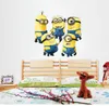 Crafts Minions Movie Adesivo da parete per bambini Decorazioni per la casa Decorazioni fai da te Pvc Cartoon Decals Regalo per bambini Poster Mural Arts Wallpaper