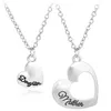 Love Mother Daughter Heart Collana mamma Dual Heart Pendenti per le donne Gioielli per i membri della famiglia Regalo per la festa della mamma