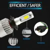 H7 COB LED Car Headlights Bulb Kit 72W 8000LM Auto Front Light H7 Dimlampor 6500K 12V 24V LED Automotive Headlamps