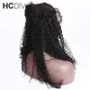 Perucas de cabelo humano front de renda para mulheres negras 150% densidade peruana cabelo virgem profundo onda kinky encaracolado 360 lace perucas frontais barato bom hcdiva