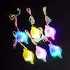 LED Light-Up Flashing Conch Necklace Pendants Glow Jewelry Rope Chains Kids Birthday Party toys Halloween Christmas YH1373233S
