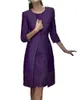 Elegant Short Mother Dresses With Jacket Mother Of The Bride Dress Suit Gowns Formal Party Wear Wedding Guest Dresses 3/4 Long Sleeves