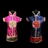 Luxury Vintage Chinese style Christmas Wine Bags Bottle Decorating Silk Fabric Bottle Cover 10 pcs mix color