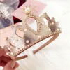 12pcs/lot New Baby Hairpins Glitter Felt Crown Hair Sticks Royal Style Kids Headbands Girls Fashion Wholesale Accessories