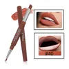 Double End Lip Makeup Lipstick Pencil Waterproof Long Lasting Tint Sexig Red Lip Stick Beauty Matte Liner Pen Lipstick9203954