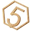 20 numeri esagonali da 1 a 20 numeri da tavolo in legno con base di supporto per la decorazione domestica della tavola di nozze
