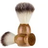 Rakningsborste Badger Hair Men Barber Salong Män Facial Beard Rengöring Appliance Shave Tool Razor Borste Wood Handle för män