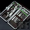 12pcs Zestaw manicure nożyc nożycz pincezer nóż ucha przybór gwoździ do paznokci Zestaw strzyżenia ze stali nierdzewnej Zestaw narzędzi do pielęgnacji paznokci NEW3002064