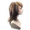 Perruques de cheveux synthétiques pour femmes style naturel mode dames perruque longue ondulée quotidienne fête cosplay perruque avec une frange cheveux ombrés perruques afro-américaines