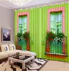 aangepaste 3D-venster gordijnen houten brug witte wolken home decor gordijn pure cortinas voor woonkamer modern