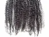 Brasiliansk mänsklig jungfru remy clip ins hårförlängningar naturligt svart hår weft mänskligt afro curl hårförlängningar dubbel ritn9653544