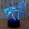 動物馬3D LEDデスクテーブルナイトライトランプ7色子供ギフトホームの装飾＃R45