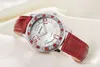 Orologio da donna casual luminoso impermeabile Orologi sportivi da donna Cinturino in pelle quadrante strass bianco Abito Relogio Orologio da polso femminile al quarzo