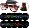 10 Farben blinkende EL-Draht-LED-Brille, leuchtende Party-Dekorationsbeleuchtung, klassisches Geschenk, helles Licht, Festival-Geschenk c045