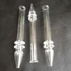 Nector Collector Quartz Rig Stick Nail with 5 Inch Clear Smoking Pipes Filter Tips Tester Straw Tube 12MM OD Glass Water Hookahs Accessories