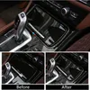 Water Cup Holder frame Trim Carbon fiber Ashtray sequins decals for BMW f10 f18 5 series 528 525 2011-17