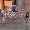 Beautiful Amethyst crown hoop, European and American hot crown, head ornament, wedding dress accessories crown.