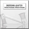 Großhandel Dropdown -Adapter Shisa männlich bis weiblich 14mm 18 mm Glas Dropdown Alle Öl -Rigs -Adapter 2 Stücke viel