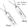 Custom-made a variety of names personality square cylinder boxs ashes urn cremation funeral pendant necklace fashion jewelry